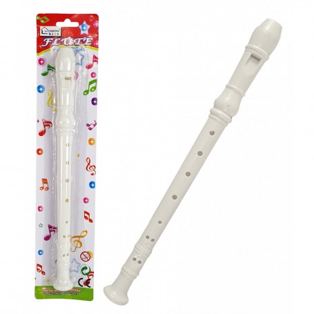 Flûte à bec en Plastique Blanc 32cm Instrument Musique Enfant Ado Adulte