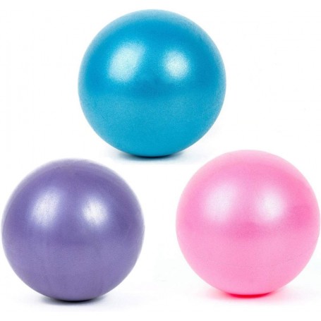 Balle de Yoga Résistante Ballon Gymnastique Fitness Diamètre 25cm Rose Bleu Violet