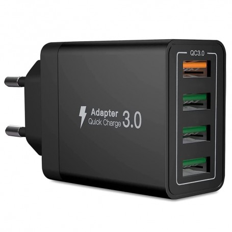 Chargeur Prise Murale Quadruple 4x USB 3.0 Charge Rapide 3,1A Téléphone