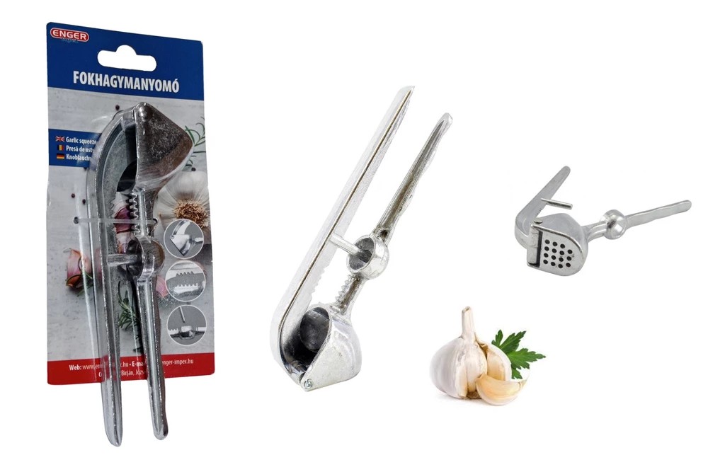 Tranche Hachoir Presse Ail Professionnel Robuste en Aluminium 19 cm