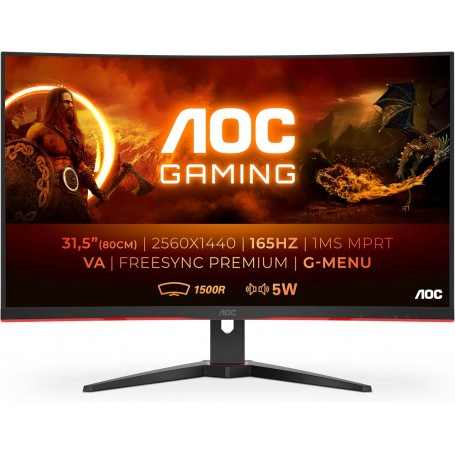 AOC Écran gaming incurvé CQ32G2SE 80 cm (31,5 pouces) (FHD, HDMI