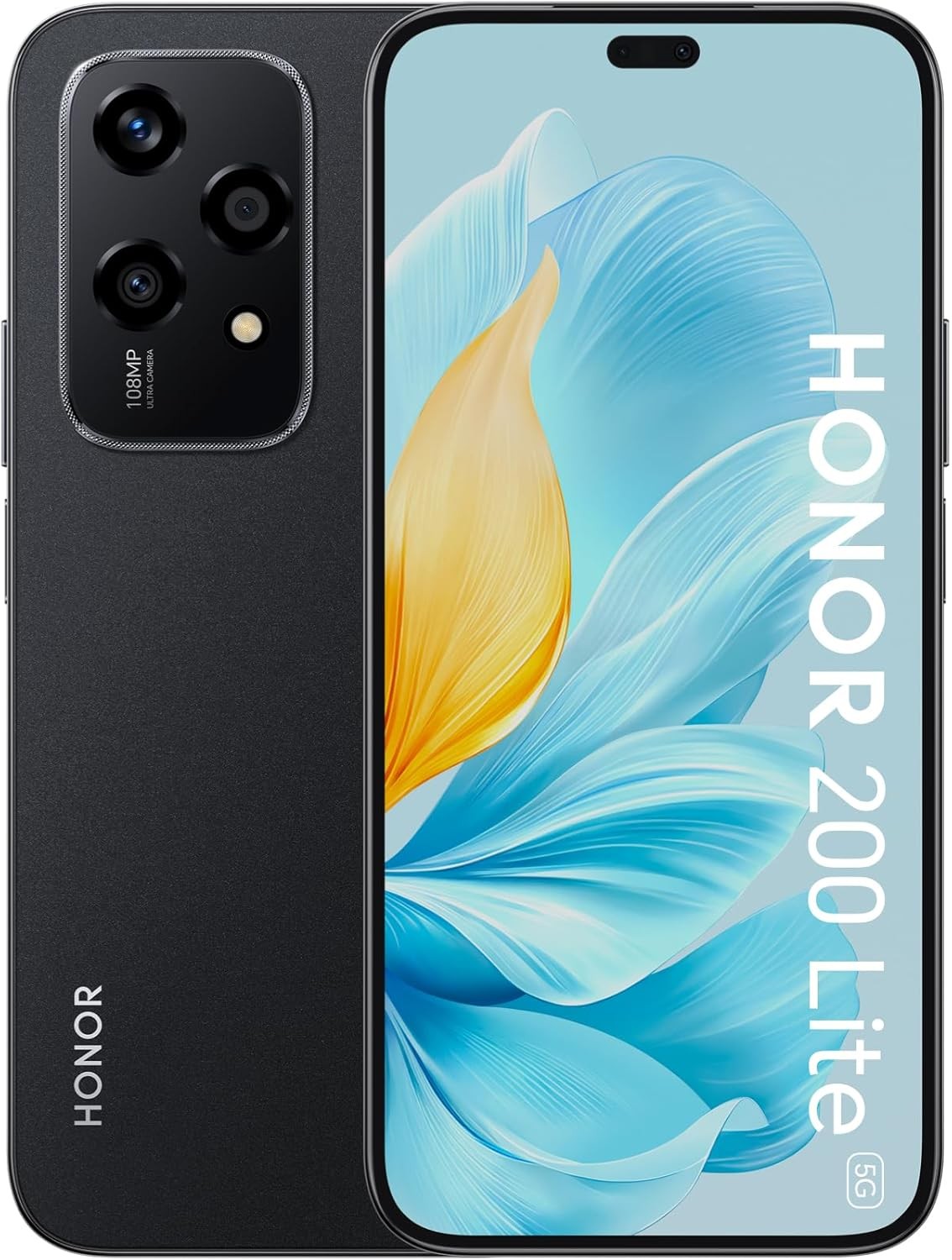 HONOR 200 Lite, Smartphone 5G, 8Go+256Go, écran AMOLED Anti-Chute 6,7", Triple Appareil Photo arrière 108MP