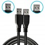 Câble Cordon USB 2.0 Male vers Male 45 cm Rallonge Données Cable Chargeur
