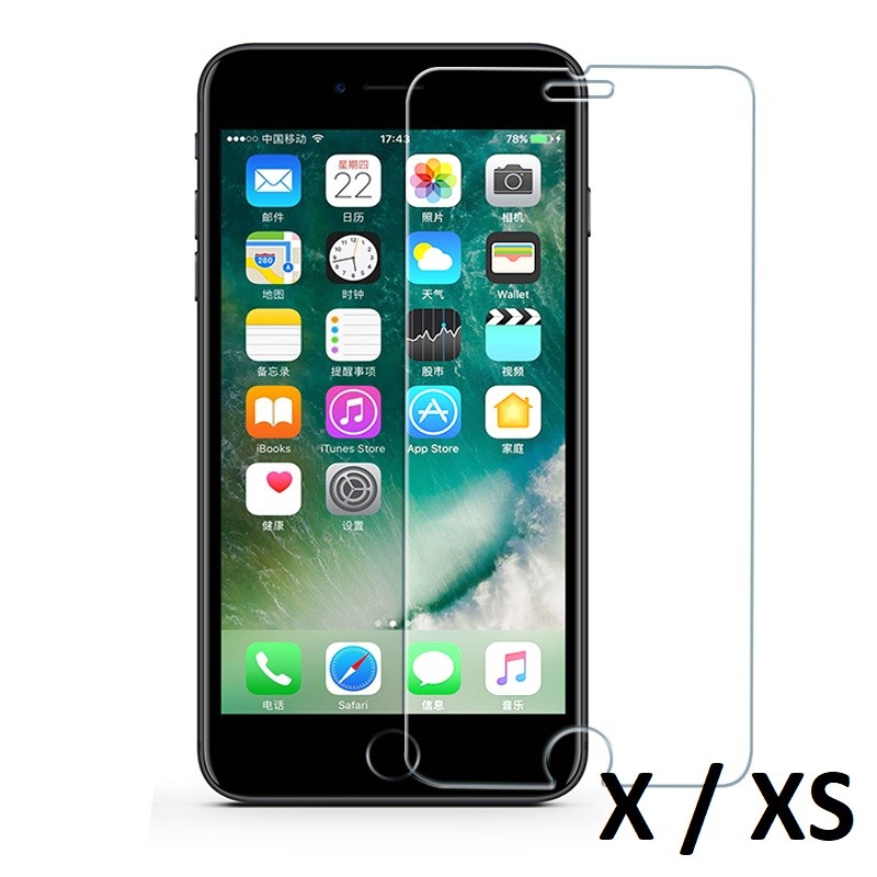 Verre Trempé 9H 2,5D pour écran Iphone X XS Protecteur Vitre Anti Rayure Eclat