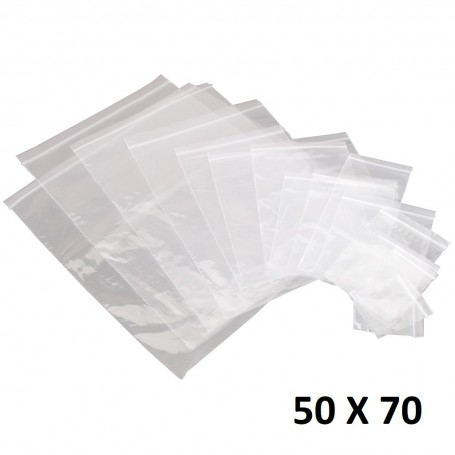 500X Sachet Zip Plastique 50x70mm 5x7cm Transparent Pochon