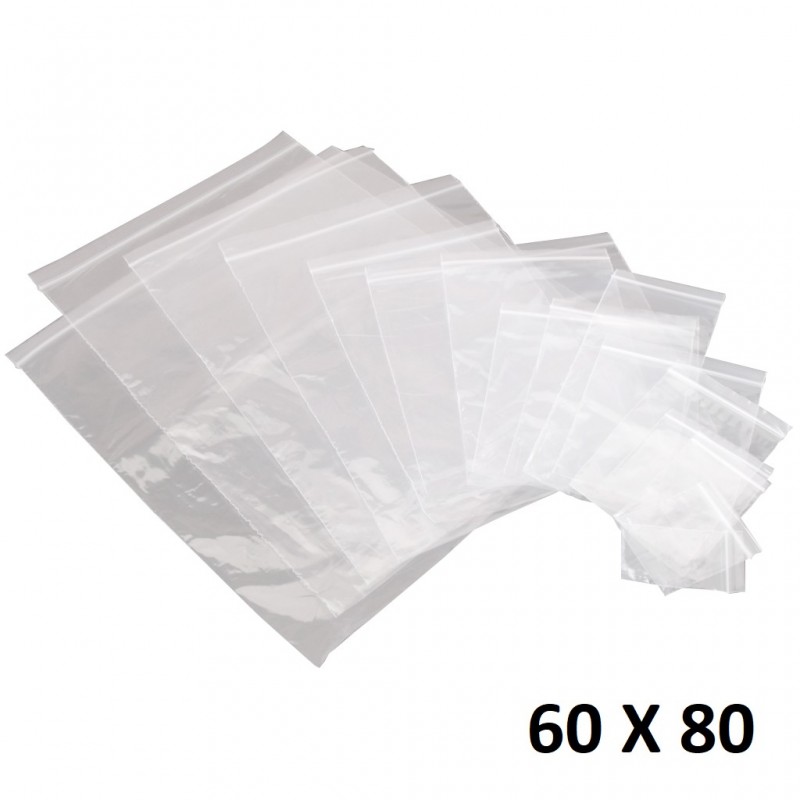 LOT 100 SACHETS ZIP 6X8CM TRANSPARENT