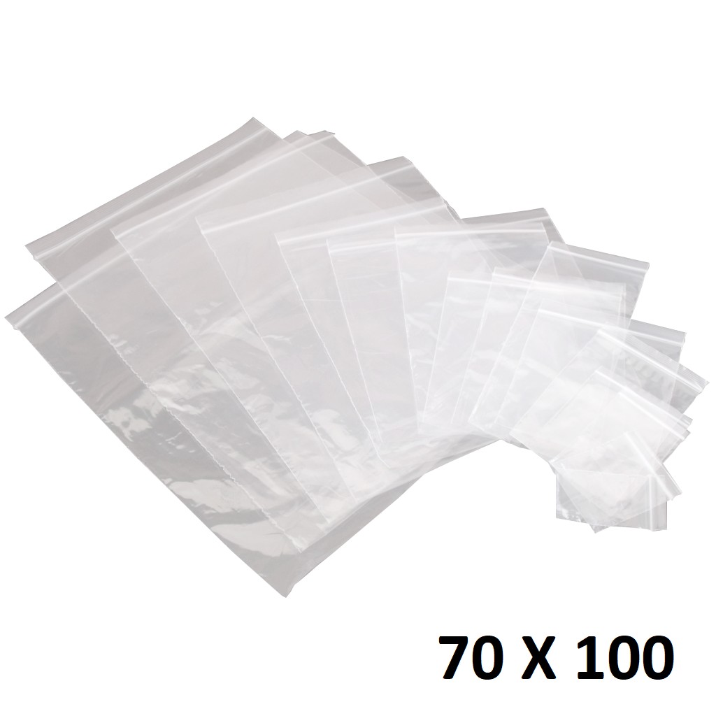 10X Sachet Zip Plastique 70x100mm 7x10cm Transparent Pochon Pochette 50u
