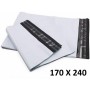 10X Enveloppe Plastique 170x240+40mm Adhésif Blanche Opaque Indéchirable 60u
