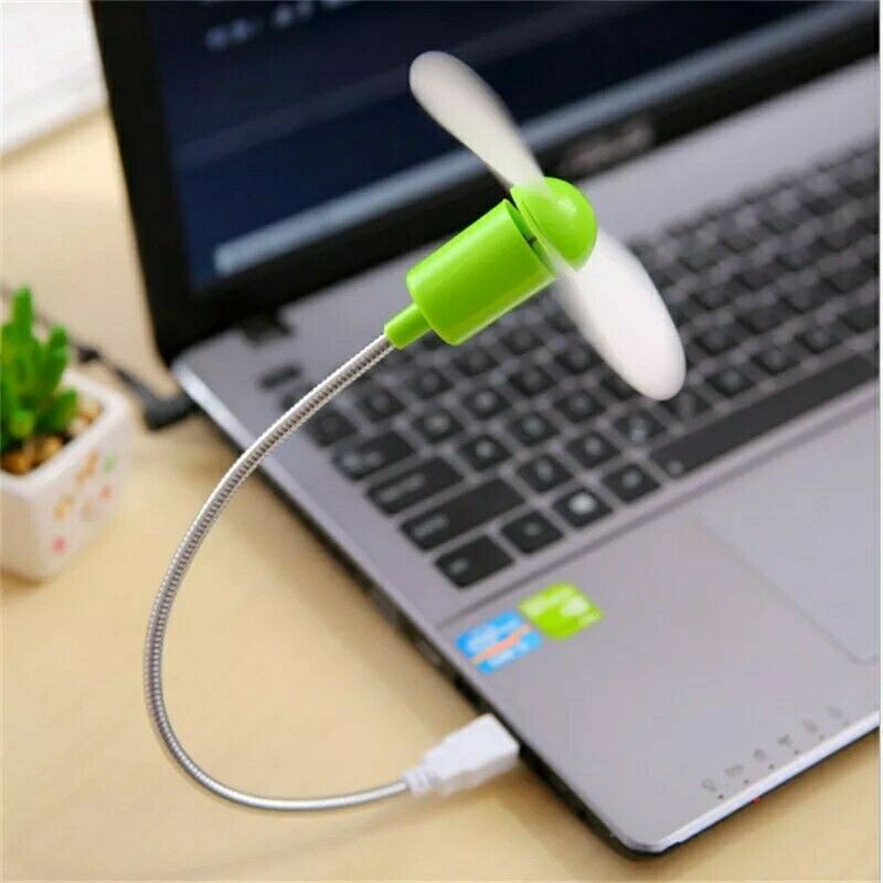 Ventilateur USB PC Mini avec Tige Flexible Rafraîchisseur Portable