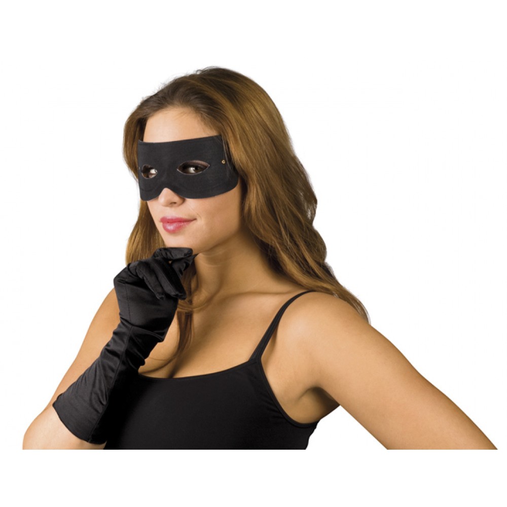 Masque Bandeau Noir de Bandit pour les Yeux Zorro Taille Adulte Déguisement