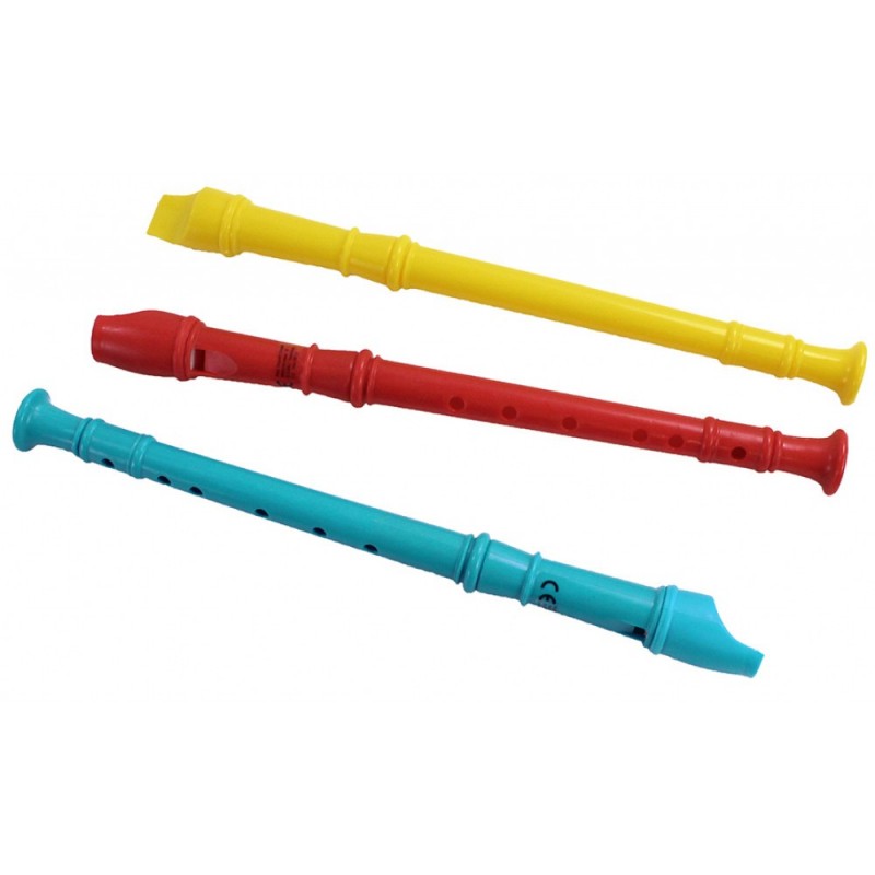 Flûte à Bec en Plastique 30 cm Instrument à Vent 3 Couleurs Enfant Yatout