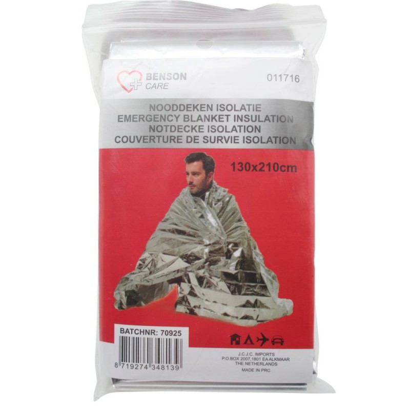 Couverture de Survie Urgence Isolation Thermique Imperméable 210 x 130 cm Yatout