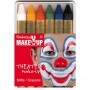 6 Crayons de Maquillage Visage Peau Kermesse Clown Spectacle Déguisement Grim