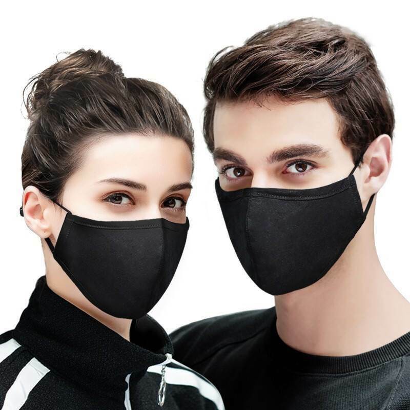 Masque de Protection Adulte Anti Poussière Pollution en Tissu 2 Couches