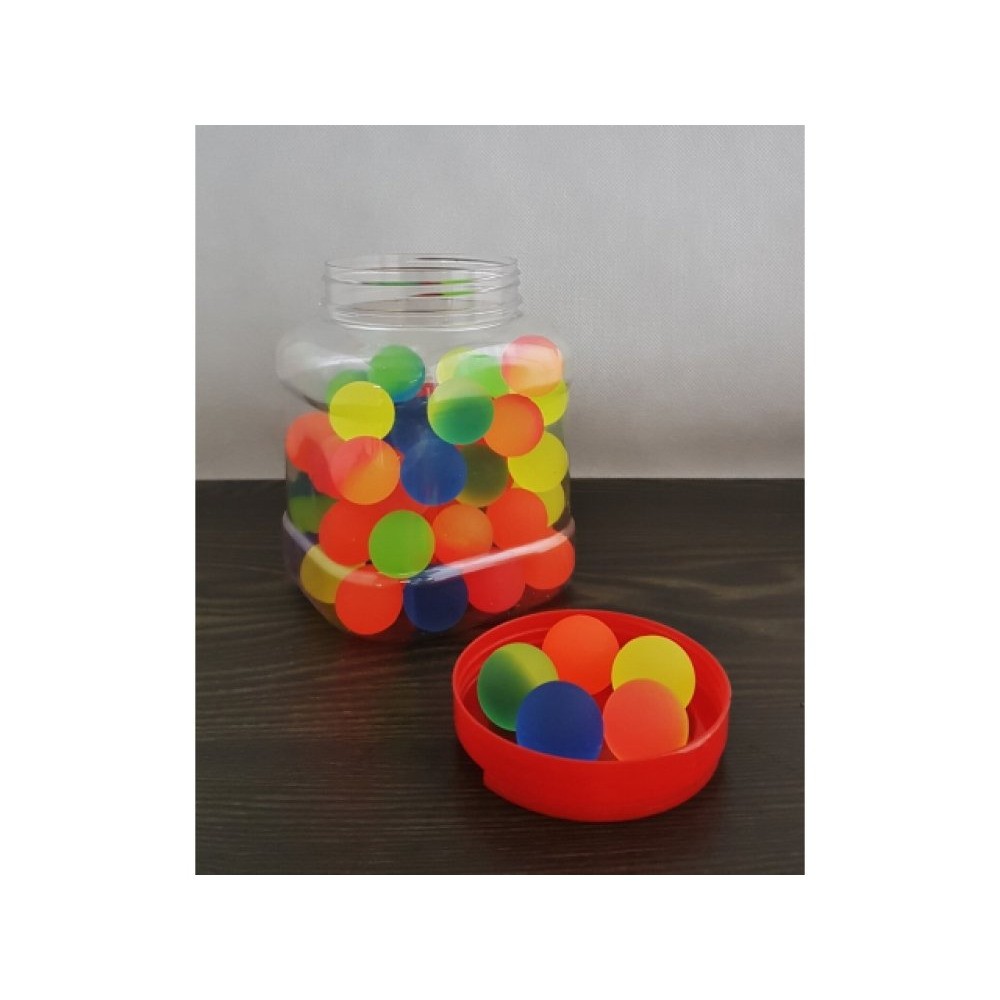 Lot de 5 Balles Rebondissantes Multicolores 30 mm Jeu Anti Stress