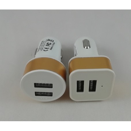 2 Prises Allume Cigare Adaptateur + 2 Ports USB Chargeur de