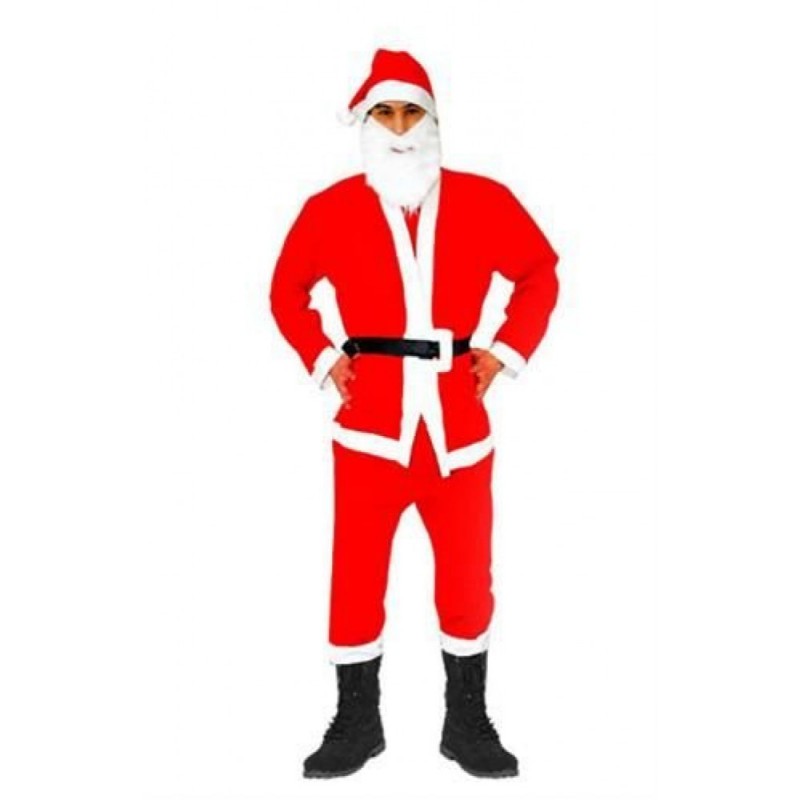 5pcs Costume de Père Noël Déguisement Papa Noel Santa Klaus XL - Yatout