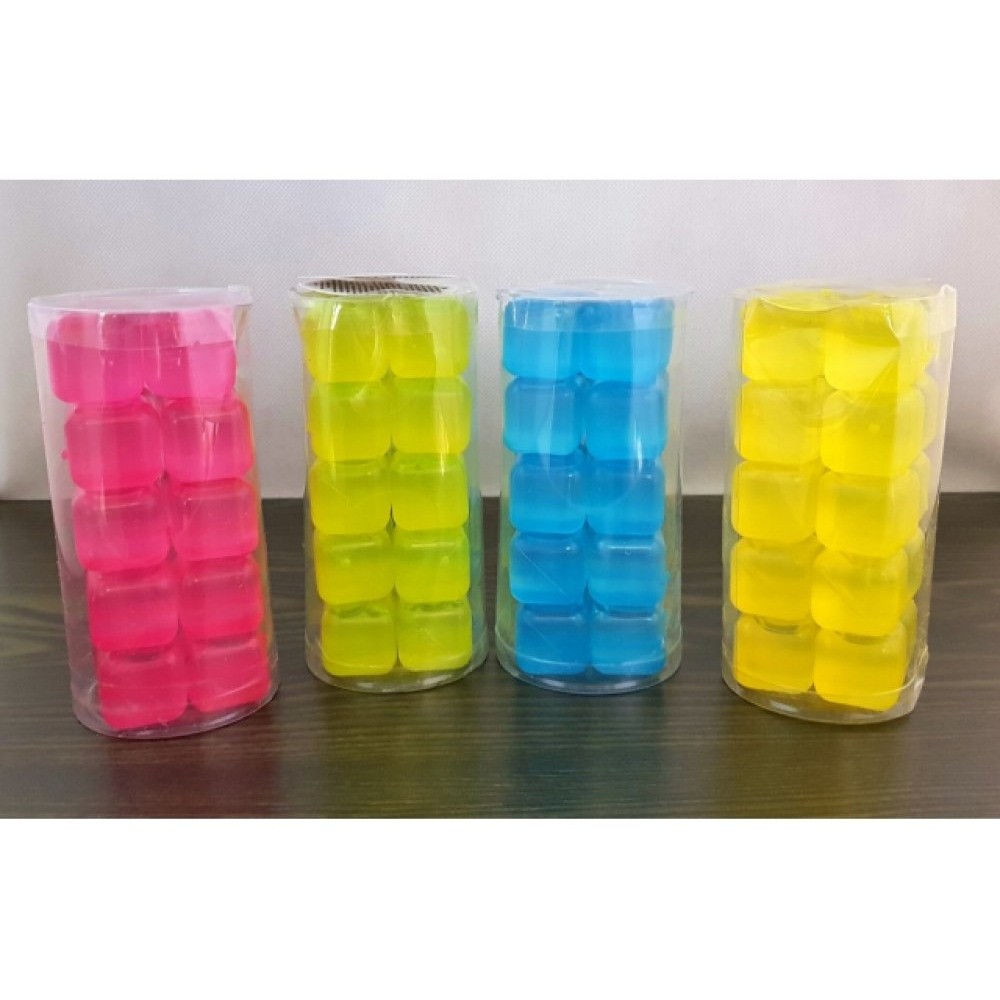 10 Glaçons en Plastique Réutilisables Cubes Pré-remplis 2,5 x 2,5 cm
