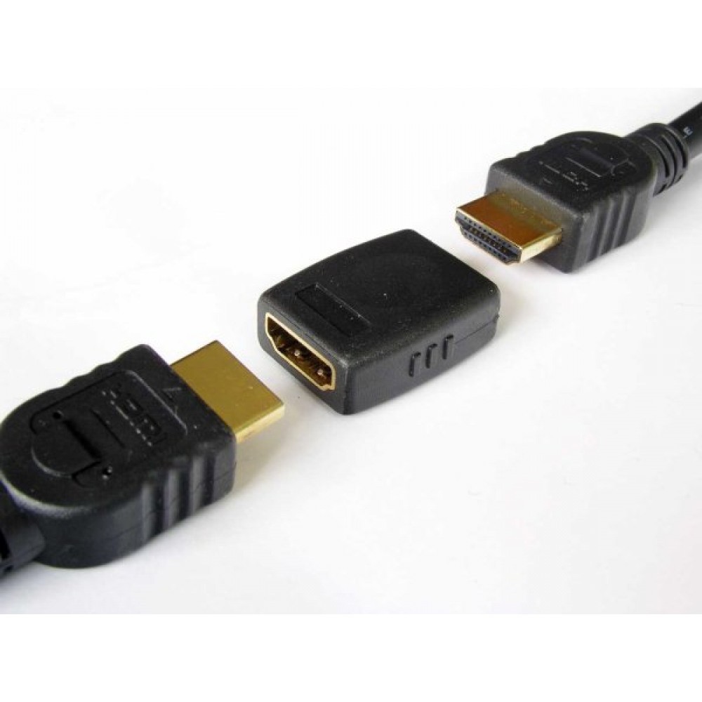 Raccord HDMI Femelle Femelle Droit Adaptateur Extension Connecter 2 Câbles