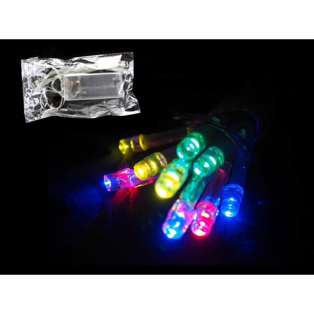Guirlande de Noel Lumineuse électrique 10 LED Multicolores Sapin 2 Mètres