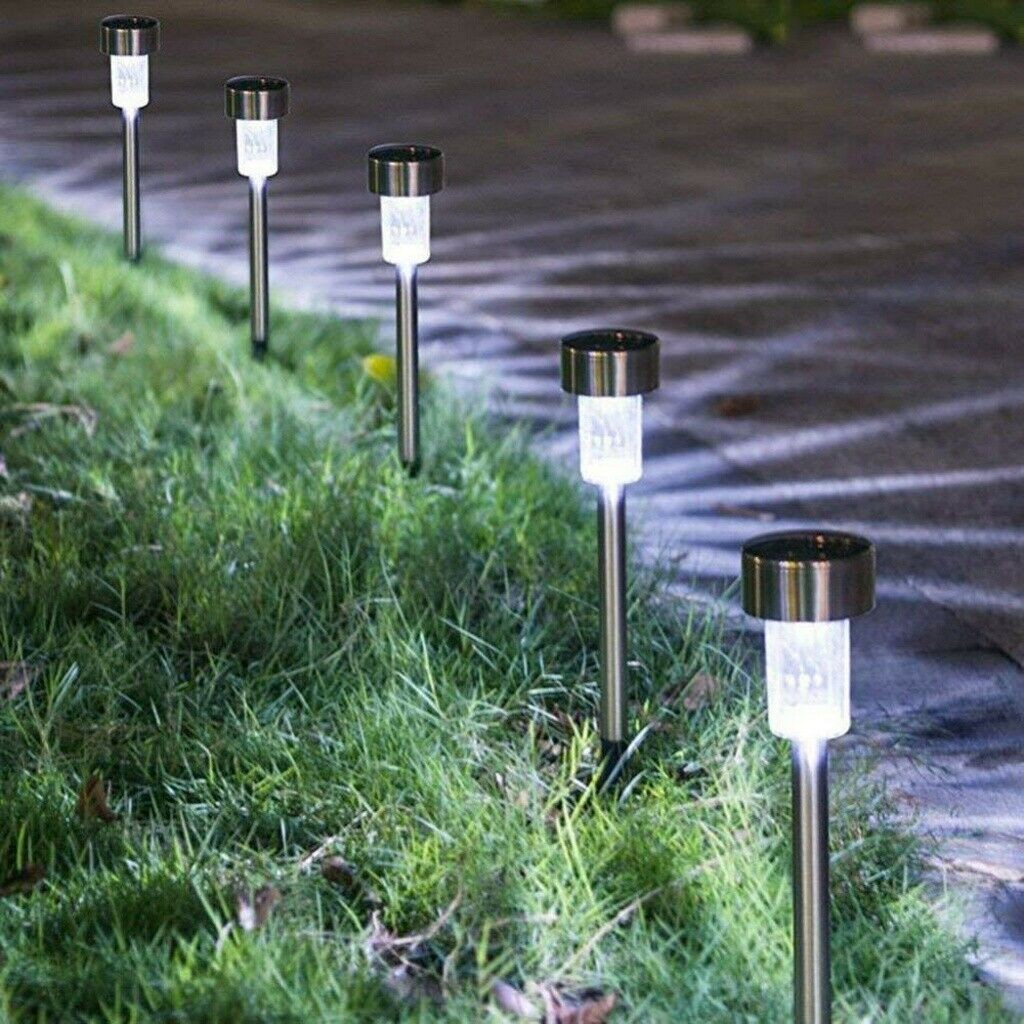 4 X Lampe de Jardin Solaire LED Rechargeable Eclairage Extérieur 30 cm