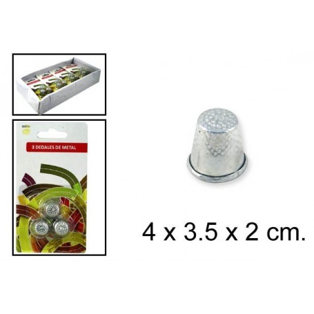 Lot De 4 Dés à Coudre En Métal Doré - Protection Doigts Couture, 2 Tailles (petite Et Moyenne)