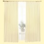 2 Rideaux de Décoration Fenêtre Beiges 168x137cm 100% Coton Salon Chambre