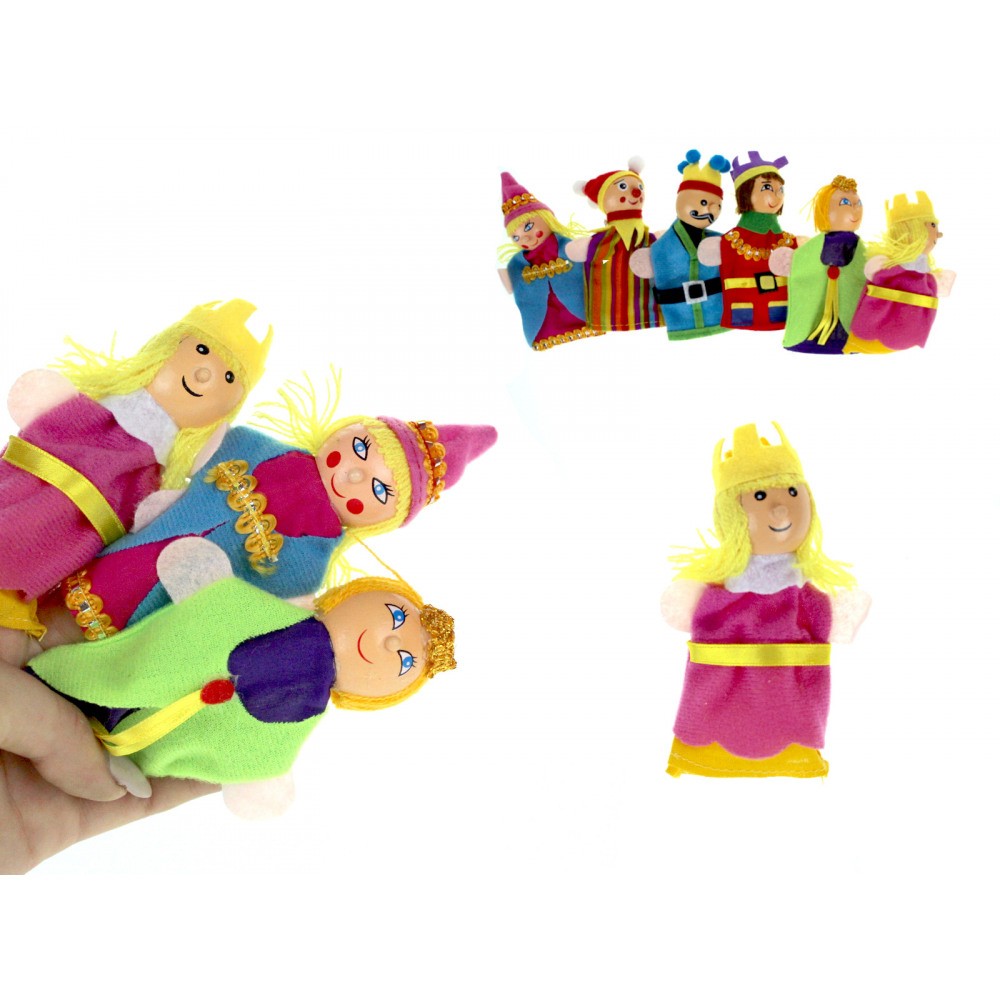 6 Marionnettes à Doigt Roi Reine Prince Princesse pour Raconter des Histoires