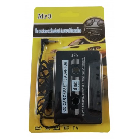 Adaptateur voiture Cassette pour lecteur MP3/CD