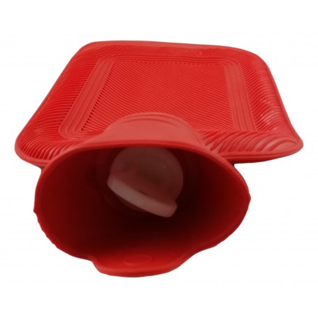 Bouillotte en caoutchouc 15 x 27 cm eau chaude ou froide - 0.8 L - Rouge -  Bouillotte - Achat & prix