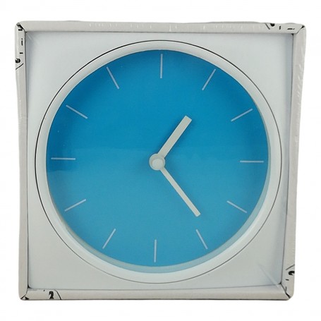 Horloge bicolore Pendule cadre blanc et intérieur fluo design 4 Couleurs