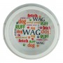Grande gamelle pour chien 18,5cm Design pattes Woof Dog Ecrits colorés