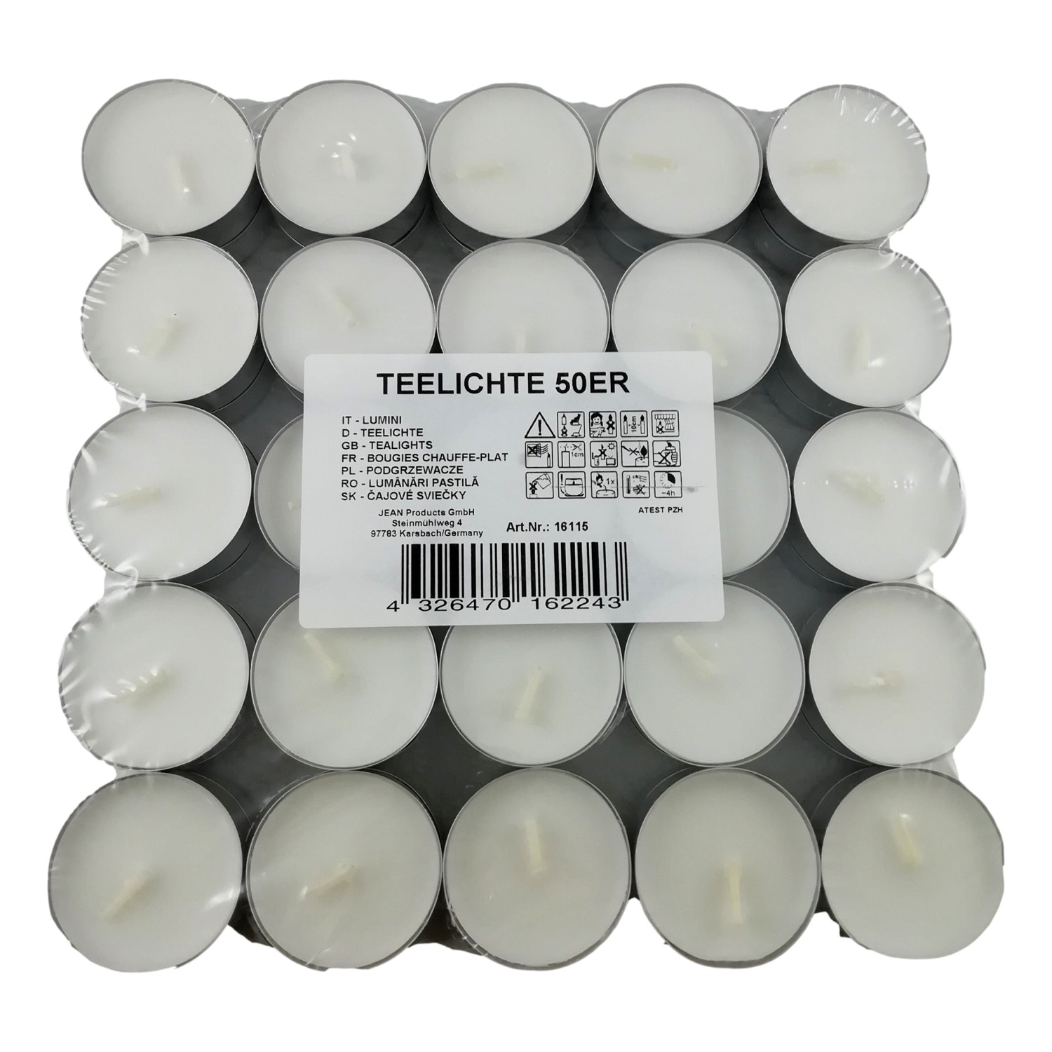 50 Bougies Chauffe Plats Durée 4 Heures Petites Candles Blanches Gros Lot Sac