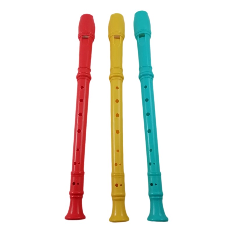 Flûte à Bec en Plastique 30 cm Instrument à Vent 3 Couleurs Enfant Yatout