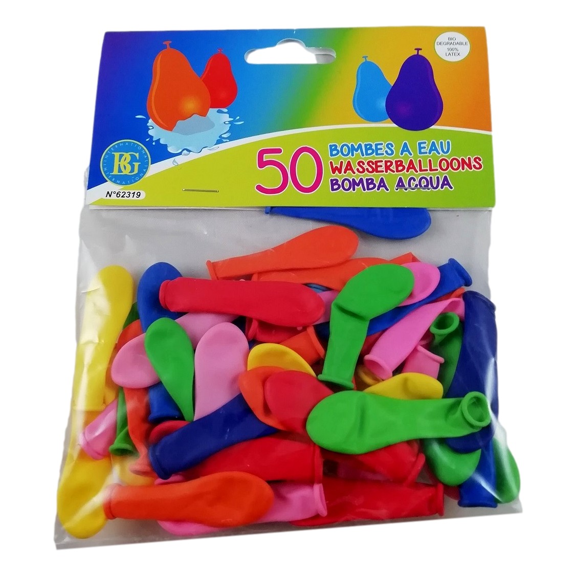 50 Ballons Multicolores pour Bombe à Eau Gonflable Bataille d'Eau