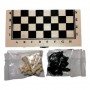 Mini Jeu d'échecs de Voyage en Bois 21x21cm Pliable + Pièces et Pions Inclus