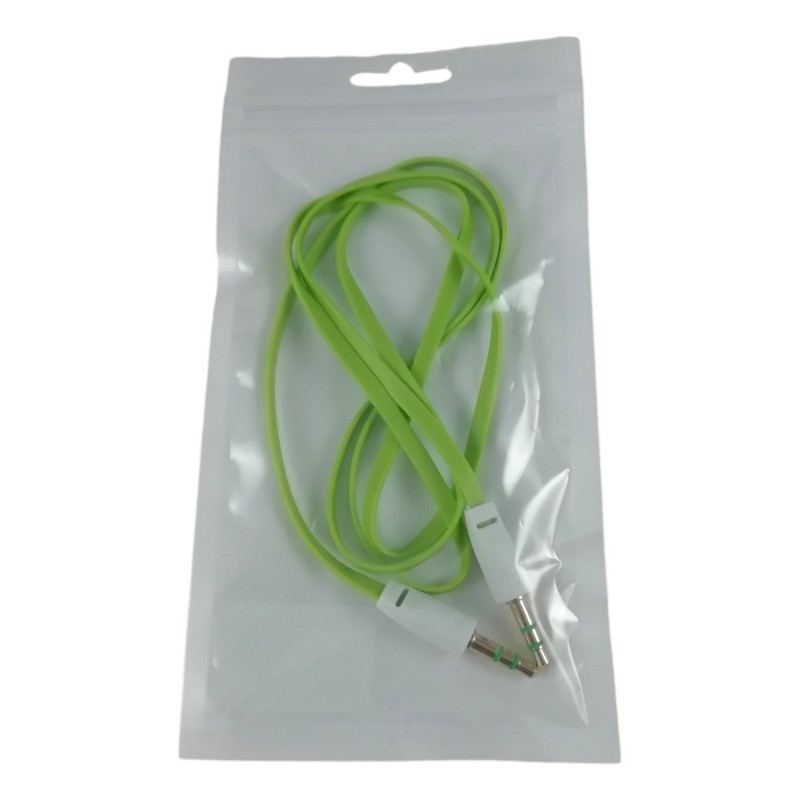 Mini Câble Audio Jack Male Mâle Hifi Stereo Plat 1 Mètre 3 Couleurs