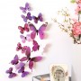 12 pcs 3D papillon Stickers muraux papillons décoration maison, chambre enfant