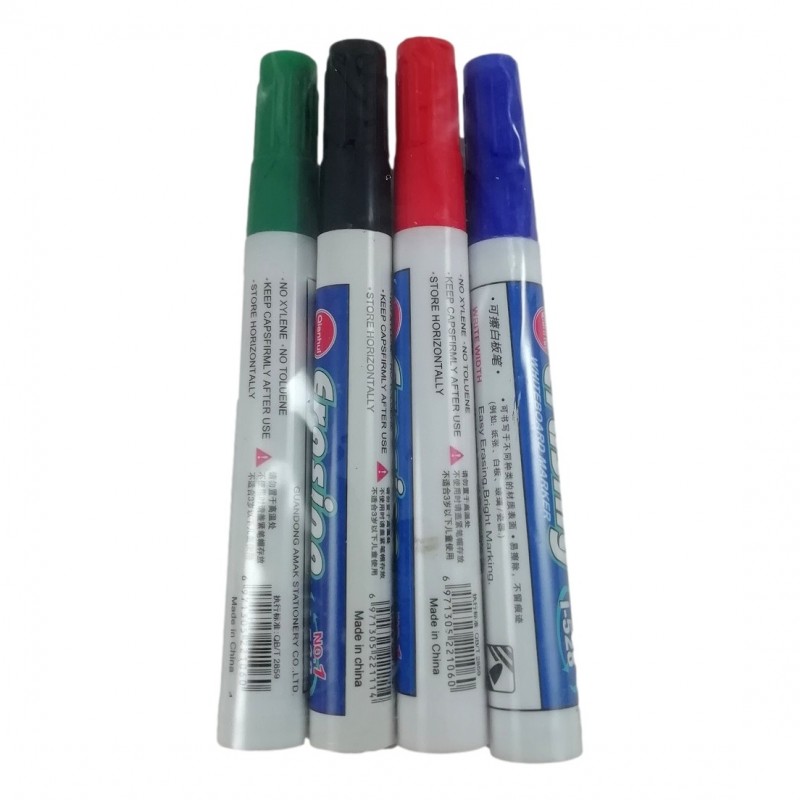 4 Feutres Marqueurs Effaçables pour Tableau Blanc Whiteboard Velleda 4