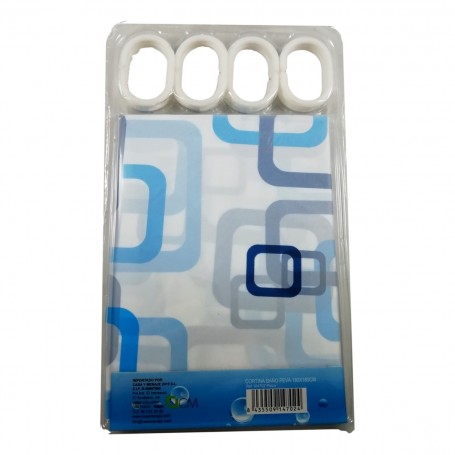 Rideau Douche en PEVA Baignoire 180 x 180 cm étanche Anti Moisi + Anneaux