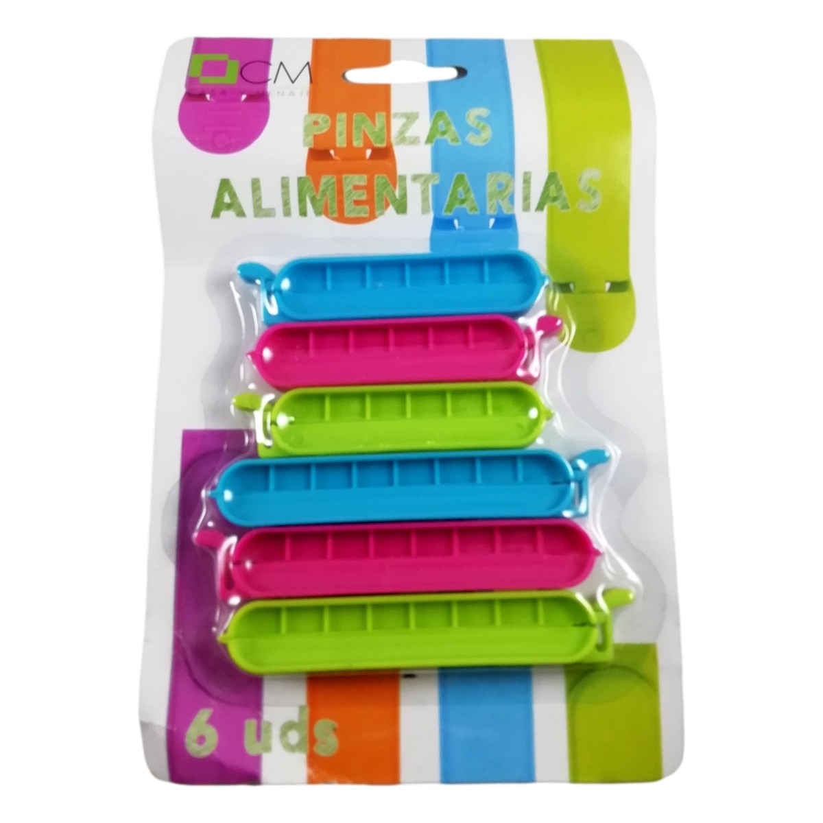 6pcs Clips Pinces de Fermeture Ferme Sachet Alimentaire 7,5 à 9cm