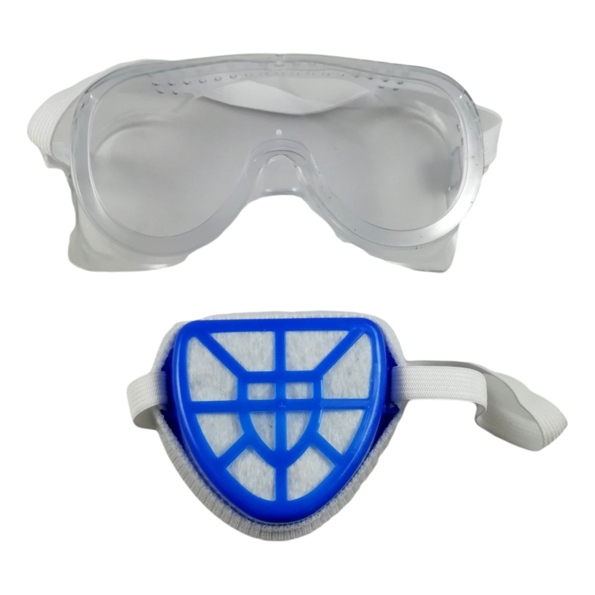Paire de Lunettes de Sécurité Transparentes Protection Pro + Masque Filtrant