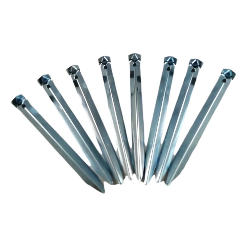 id/éal pour Les terrains normaux et Difficiles piquets Longs et durables avec Monture en Plastique pour Le Camping com-four/® 48x Piquets de Tente en Acier