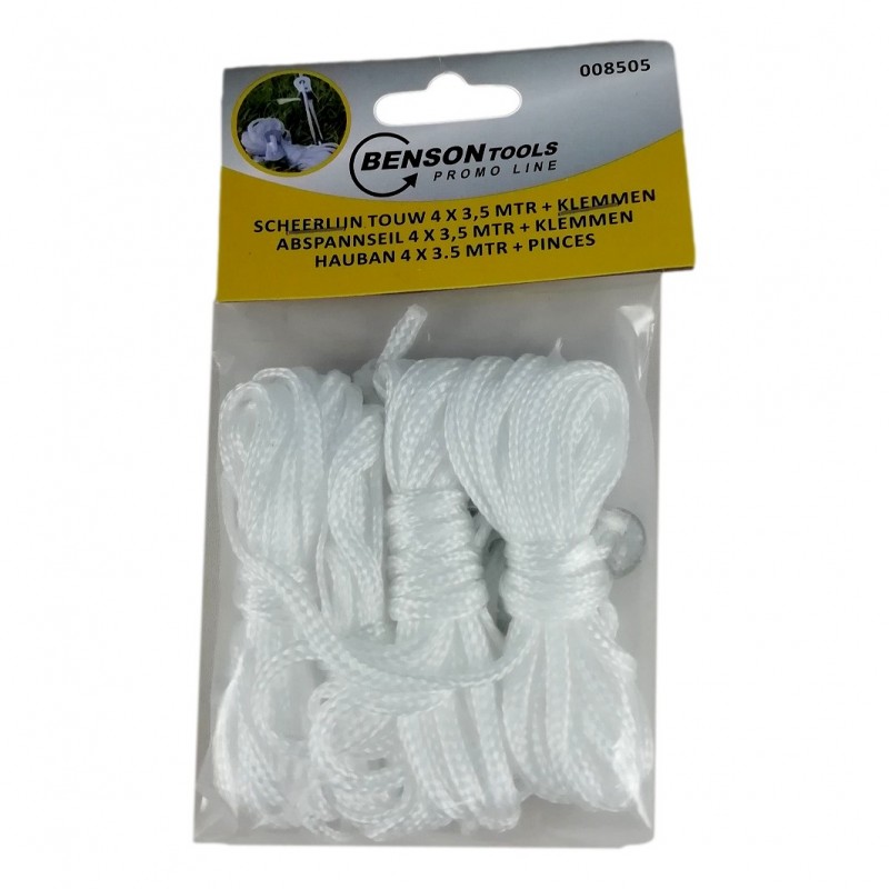 4 X Câbles Hauban de Bateau 3,5 Mètres + Pince Corde Mât Voilier Voile