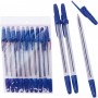 Lot de 10 Stylos à Bille de Couleur Bleue Fourniture Scolaire Bureautique Etudiant