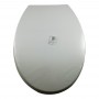 Lunettes Abattant WC Blanc Uni 45,5 x 36 cm Confort en Plastique + Fixation Universelle