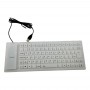 Clavier Silicone étanche Blanc USB Qwerty pour PC Ordinateur PS4 Universel