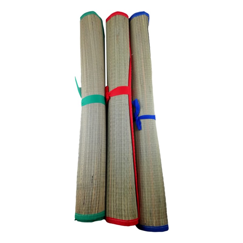 Lot De 2 X Natte De Plage Pliable Tapis De Paille Tress e 175x60cm 