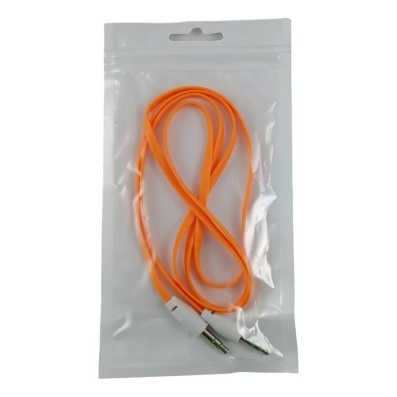 Mini Câble Audio Jack Male Mâle Hifi Stereo Plat 1 Mètre 3 Couleurs