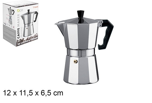 Cafetière Italienne en Aluminium Expresso 1 Tasse Format Individuel